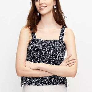 LOFT DOTTED SQUARE NECK CAMI